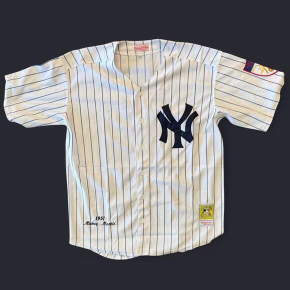 Mickey Mantle New York Yankees Cooperstown Baseball Jersey - Picture 1 of 2